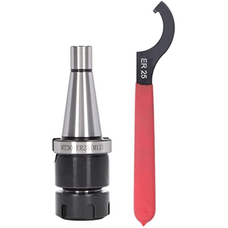 حامل ادوات ثقب لولبي M12 NT30 ER25 مع مفتاح عدة مناسب لماكينة الطحن سي ان سي، ملحقات صناعية لتقوية قطع غيار ماكينات الطحن - Image 1